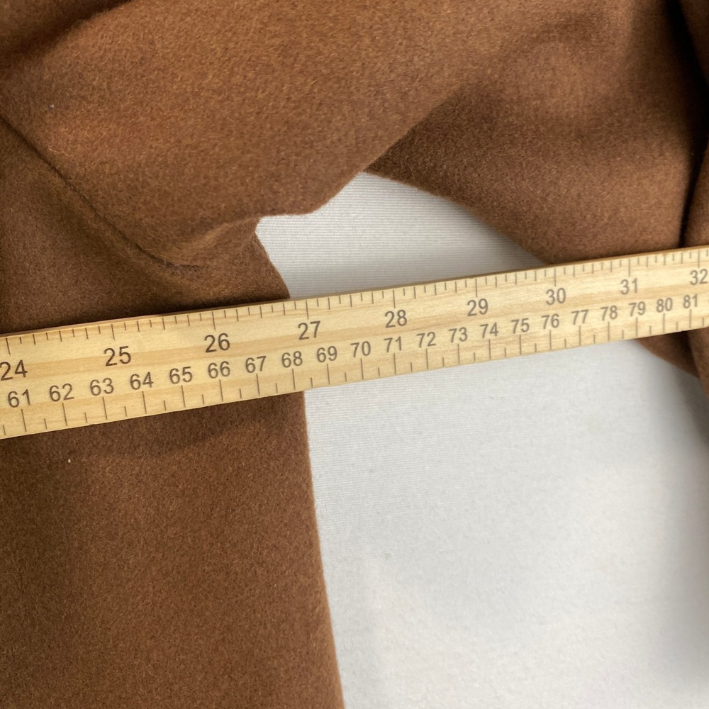 VTG Golfer Duffle Coat Men XL Brown Wool Blend Toggle Hooded convert Long Jacket - Picture 10 of 15